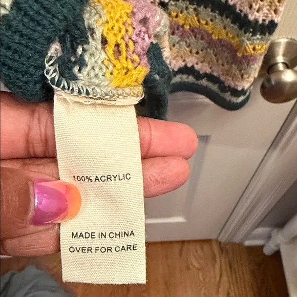 The General Good Sweater Vest Pullover Striped Pointelle Knit Sleeveless.Size XL - Picture 5 of 5